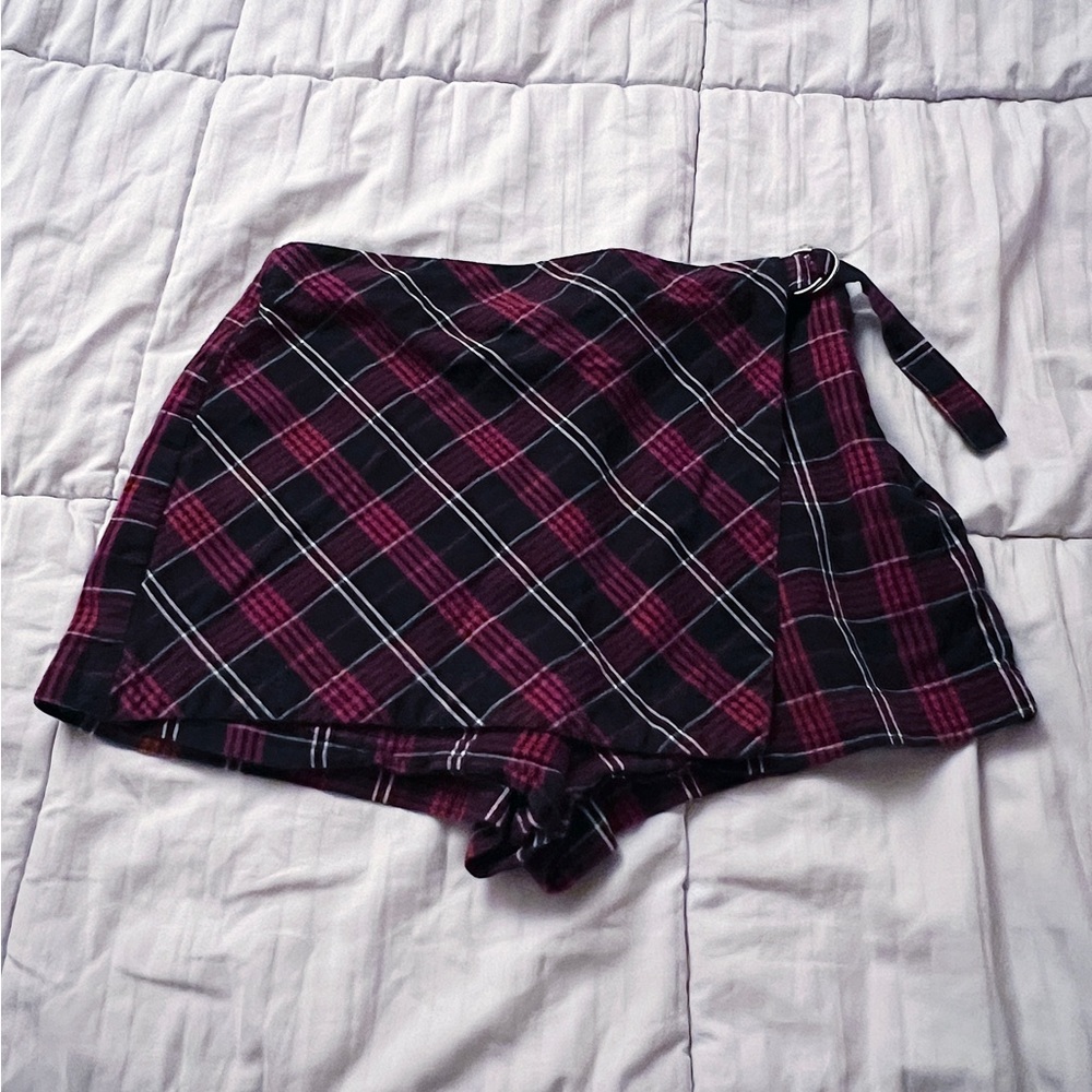 F21 Plaid Skort